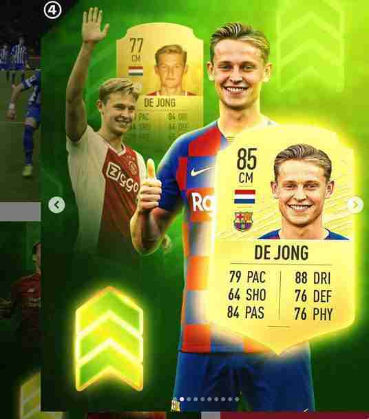 De Jong - player upgrades in FIFA 20