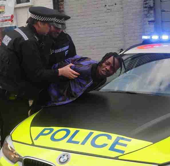 Naira Marley with UK Police