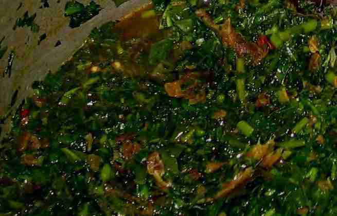 Nigerian vegetable soup with Spinach
